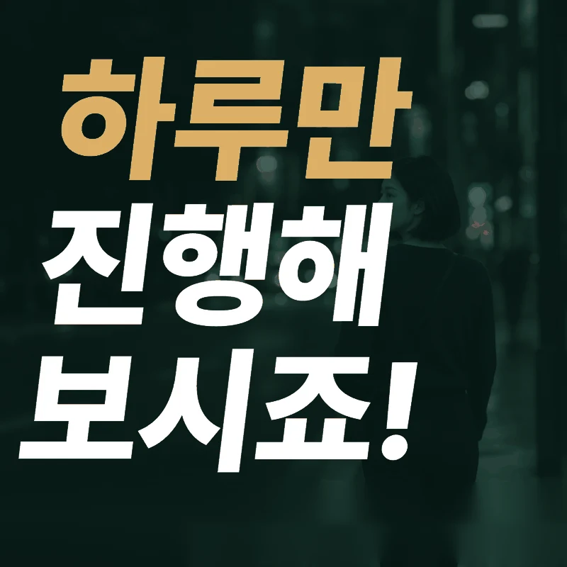 전국 외도전문탐정 — 하루만 진행해 보시죠